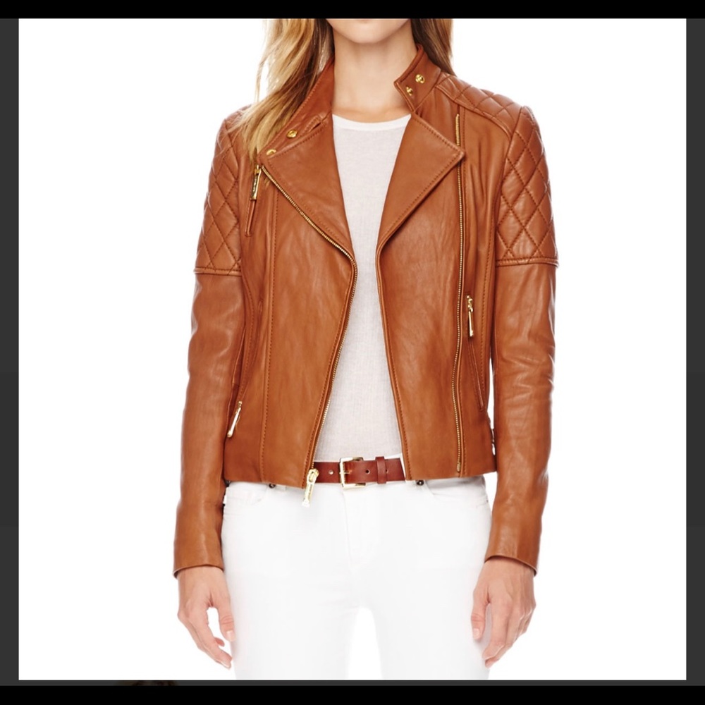 Michael Kors Quilted Leather Jacket